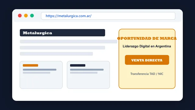 Modelo de aplicación comercial y proyectos digitales para metalurgica.com.ar